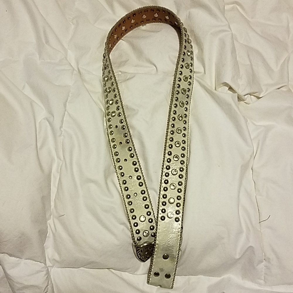 WESTERN--Nocona bling belt- silver